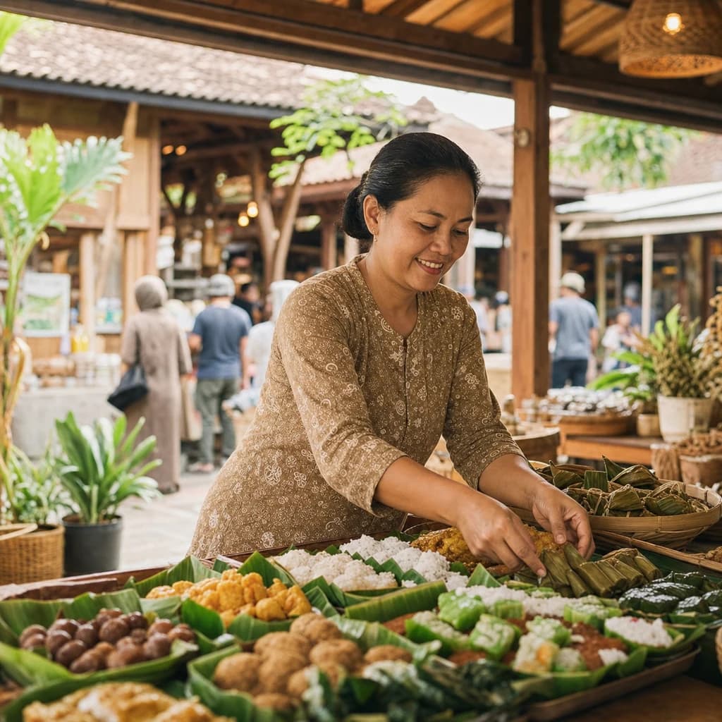 Pelaku UMKM kuliner Wates menata jajanan pasar tradisional